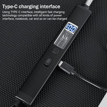 Load image into Gallery viewer, Windproof Electric Arc Ignition Pulse Flameless Plasma Lighters with Flexible Steel Hose and Digital Display Type-C Rechargeable Lighter Kitchen Outdoor BBQ Candle
