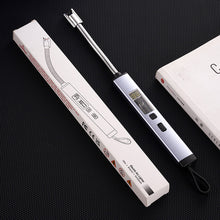 Load image into Gallery viewer, Windproof Electric Arc Ignition Pulse Flameless Plasma Lighters with Flexible Steel Hose and Digital Display Type-C Rechargeable Lighter Kitchen Outdoor BBQ Candle