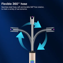 Load image into Gallery viewer, Windproof Electric Arc Ignition Pulse Flameless Plasma Lighters with Flexible Steel Hose and Digital Display Type-C Rechargeable Lighter Kitchen Outdoor BBQ Candle