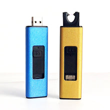 Load image into Gallery viewer, Windproof Single Pulse Arc Lighter Flameless Plasma USB Rechargeable Lighter for Men's Gift Candles Outdoor BBQ