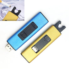 Load image into Gallery viewer, Windproof Single Pulse Arc Lighter Flameless Plasma USB Rechargeable Lighter for Men's Gift Candles Outdoor BBQ