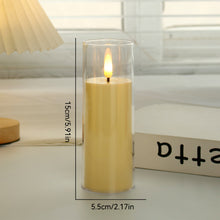 Load image into Gallery viewer, 1/3Pcs LED Flameless Electric Candles Light Acrylic Glass Battery Flickering Fake Tealight for Wedding Party Christmas Decor
