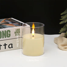 Load image into Gallery viewer, 1/3Pcs LED Flameless Electric Candles Light Acrylic Glass Battery Flickering Fake Tealight for Wedding Party Christmas Decor