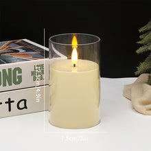 Load image into Gallery viewer, 1/3Pcs LED Flameless Electric Candles Light Acrylic Glass Battery Flickering Fake Tealight for Wedding Party Christmas Decor