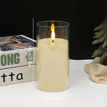 Load image into Gallery viewer, 1/3Pcs LED Flameless Electric Candles Light Acrylic Glass Battery Flickering Fake Tealight for Wedding Party Christmas Decor