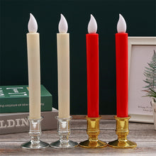 Load image into Gallery viewer, 1 Pair/Set LED Flameless Electric Candles Light Acrylic Glass Battery Flickering Fake Tealight with Remote Control for Wedding Party Christmas Decor
