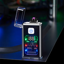 Load image into Gallery viewer, USB Rechargeable Dual ARC Electric Lighter Cool Windproof Plasma Lighters with LED Light for Men Outdoor Camping BBQ Gadgets