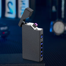 Load image into Gallery viewer, Windproof Double Arc Metal Lighter USB LED Power Lighter Digital Display Touch Sensor Lighters Rechargeable Type-C Charging Interface