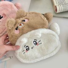 Load image into Gallery viewer, Cute Plush Pencil Case Large Capacity Zipper Stationery Bag Student Stationery Storage Bags Cartoon Cosmetics Storage Bag