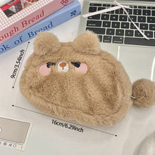 Load image into Gallery viewer, Cute Plush Pencil Case Large Capacity Zipper Stationery Bag Student Stationery Storage Bags Cartoon Cosmetics Storage Bag