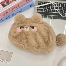 Load image into Gallery viewer, Cute Plush Pencil Case Large Capacity Zipper Stationery Bag Student Stationery Storage Bags Cartoon Cosmetics Storage Bag