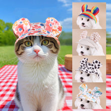 Load image into Gallery viewer, Spring Pet Sun Hat for Cats and Dogs Breathable Fisherman Cap with Ear Holes Sun Protection and Shade for Outdoor Activities