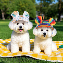 Load image into Gallery viewer, Spring Pet Sun Hat for Cats and Dogs Breathable Fisherman Cap with Ear Holes Sun Protection and Shade for Outdoor Activities