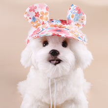 Load image into Gallery viewer, Spring Pet Sun Hat for Cats and Dogs Breathable Fisherman Cap with Ear Holes Sun Protection and Shade for Outdoor Activities