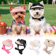 Load image into Gallery viewer, Spring Pet Sun Hat for Cats and Dogs Breathable Fisherman Cap with Ear Holes Sun Protection and Shade for Outdoor Activities