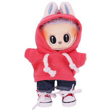Load image into Gallery viewer, Miniature Macron Hoodie for 17cm Labubu Dolls Cute DIY Doll Clothes Fashion Accessories Lovely Outfit Gifts for Girls Friends