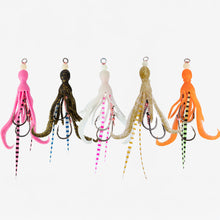 Load image into Gallery viewer, 1PC 10.5CM/7G TPE Eco-Friendly Sea Fishing Octopus String Hook High Elasticity Bionic Squid Double Hook Lure Fluorescence Soft Bait