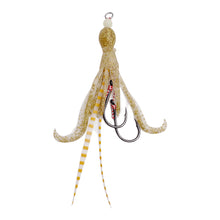 Load image into Gallery viewer, 1PC 10.5CM/7G TPE Eco-Friendly Sea Fishing Octopus String Hook High Elasticity Bionic Squid Double Hook Lure Fluorescence Soft Bait