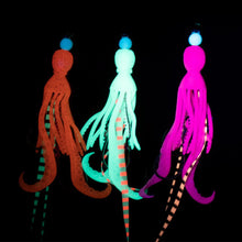 Load image into Gallery viewer, 1PC 10.5CM/7G TPE Eco-Friendly Sea Fishing Octopus String Hook High Elasticity Bionic Squid Double Hook Lure Fluorescence Soft Bait