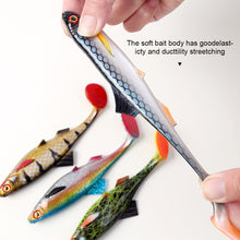 Load image into Gallery viewer, 1PC 20CM 3D Eye T-Tail Bionic Bait Sea Boat Fishing Speed Sinking Silicone Fake Bait For Sea Bass