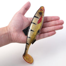 Load image into Gallery viewer, 1PC 20CM 3D Eye T-Tail Bionic Bait Sea Boat Fishing Speed Sinking Silicone Fake Bait For Sea Bass