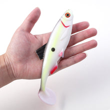 Load image into Gallery viewer, 1PC 20CM 3D Eye T-Tail Bionic Bait Sea Boat Fishing Speed Sinking Silicone Fake Bait For Sea Bass
