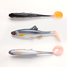 Load image into Gallery viewer, 1PC 20CM 3D Eye T-Tail Bionic Bait Sea Boat Fishing Speed Sinking Silicone Fake Bait For Sea Bass