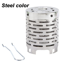 Load image into Gallery viewer, 1PC Outdoor Camping Stainless Steel Heating Cover Portable Stove Heater With Anti-Scalding Handle