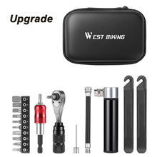Load image into Gallery viewer, Multi-Functional Aluminum Alloy Bicycle Repair Tool Set Ratchet Wrench Screwdriver Tire Rod Pump Bike Repair Tool