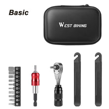 Load image into Gallery viewer, Multi-Functional Aluminum Alloy Bicycle Repair Tool Set Ratchet Wrench Screwdriver Tire Rod Pump Bike Repair Tool
