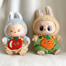 Load image into Gallery viewer, Miniature Fruit Pantsuit with Straps for 17cm Labubu Dolls Cute DIY Doll Clothes Fashion Accessories Lovely Outfit Gifts for Girls Friends