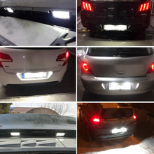 Load image into Gallery viewer, LED Car Number License Plate Light Lamp No Error Canbus DC 12V for Peugeot 106 1007 207 307 308 406 407 508 Citroen C2 C3 C4 C5 C6 C8