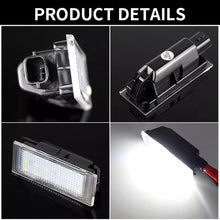 Load image into Gallery viewer, 1PC Car LED License Plate Lights Number Plate Lamp Replacement Canbus Error Free Car 12V Light For Renault Clio 3 4 Espace 5 Kangoo 2 Master 2 3 Megane 2 3 cc Twingo 2 3 Twizy Vel Satis