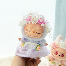 Load image into Gallery viewer, Miniature Floral Pearl Dress for 17cm Labubu Dolls Cute DIY Doll Clothes Fashion Accessories Lovely Outfit Gifts for Girls Friends