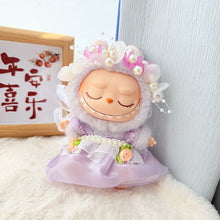 Load image into Gallery viewer, Miniature Floral Pearl Dress for 17cm Labubu Dolls Cute DIY Doll Clothes Fashion Accessories Lovely Outfit Gifts for Girls Friends