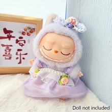 Load image into Gallery viewer, Miniature Floral Pearl Dress for 17cm Labubu Dolls Cute DIY Doll Clothes Fashion Accessories Lovely Outfit Gifts for Girls Friends