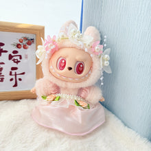 Load image into Gallery viewer, Miniature Floral Pearl Dress for 17cm Labubu Dolls Cute DIY Doll Clothes Fashion Accessories Lovely Outfit Gifts for Girls Friends