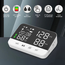 Load image into Gallery viewer, LED Screen Upper Arm Cuff Blood Pressure Monitor Electronic Digital Sphygmomanometer Medical BP Monitors Tensiometer