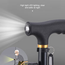 Load image into Gallery viewer, For The Elderly Retractable Non-slip Walking Sticks Aluminum Alloy Multifunctional Cane With Led Light Old Men Crutch