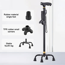 Load image into Gallery viewer, For The Elderly Retractable Non-slip Walking Sticks Aluminum Alloy Multifunctional Cane With Led Light Old Men Crutch