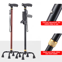 Load image into Gallery viewer, For The Elderly Retractable Non-slip Walking Sticks Aluminum Alloy Multifunctional Cane With Led Light Old Men Crutch