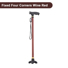 Load image into Gallery viewer, For The Elderly Retractable Non-slip Walking Sticks Aluminum Alloy Multifunctional Cane With Led Light Old Men Crutch