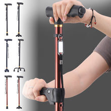 Load image into Gallery viewer, For The Elderly Retractable Non-slip Walking Sticks Aluminum Alloy Multifunctional Cane With Led Light Old Men Crutch
