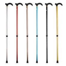 Load image into Gallery viewer, Aluminum Alloy Telescopic Crutch Two Section Telescopic Crutch Anti Slip Elderly Walking Cane Mountain Climbing Cane