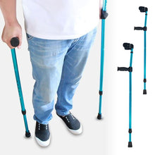 Load image into Gallery viewer, Folding Elbow Crutch Fracture Injury Anti Fall Armpit Instruments Crutches Rehabilitation Walking Aids Elderly Canes Aluminum Alloy