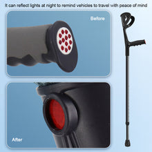 Load image into Gallery viewer, Adjustable Aluminum Alloy Rehabilitation Cane Forearm Canes Lightweight Arm Crutch Ergonomic Comfortable on Wrist Non Skid Rubber