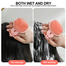 Load image into Gallery viewer, Soft Double-sided Shampoo Brush Scalp Massage Clean Shampoo Comb Portable Wet Dry Dual-use Shampoo Brush for Adults Children