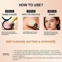 Load image into Gallery viewer, Fine Shimmer Pearl Pressed Powder Semi-matte Oil Control Even Skin Tone Long-lasting Multipurpose Setting Powder Makeup Cosmetics