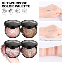 Load image into Gallery viewer, Fine Shimmer Pearl Pressed Powder Semi-matte Oil Control Even Skin Tone Long-lasting Multipurpose Setting Powder Makeup Cosmetics
