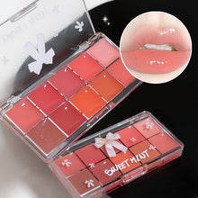 Load image into Gallery viewer, 10 Colors Lip Mud Palette Moisturizing Hydrating Lipstick Long-lasting Non-sticky Solid Lip Glaze Lip Makeup Cosmetics